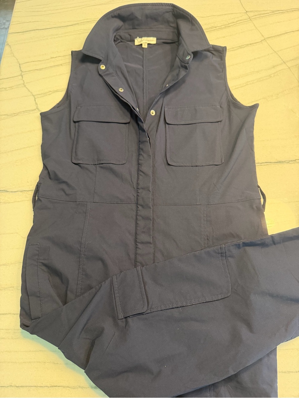 Anatomie Navy Sleeveless Utility Jumpsuit